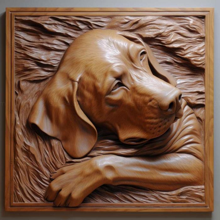 Nature and animals (st Alopecis dog 4, NATURE_6320) 3D models for cnc